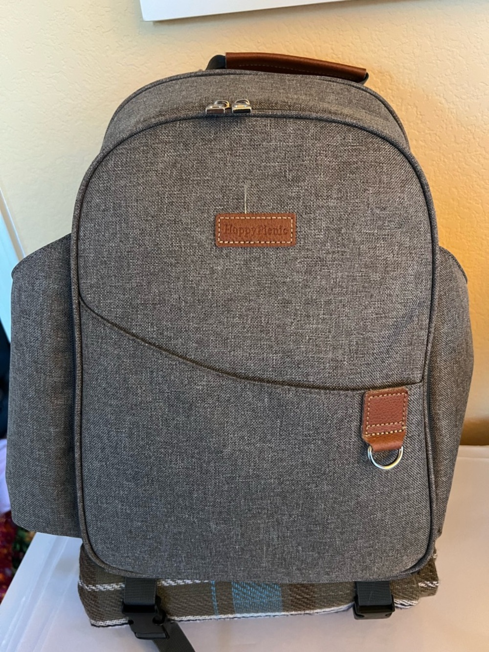 Happy Picnic Wine and Cheese Picnic Backpack